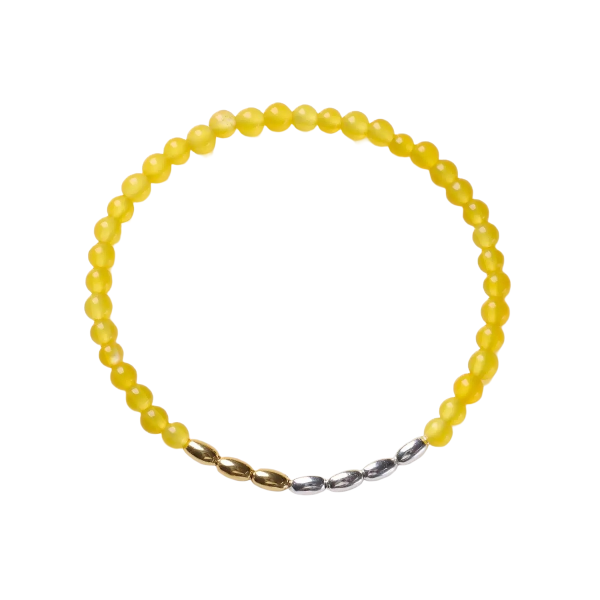 Handcrafted  Yellow Agate "Earth Element" Bracelet